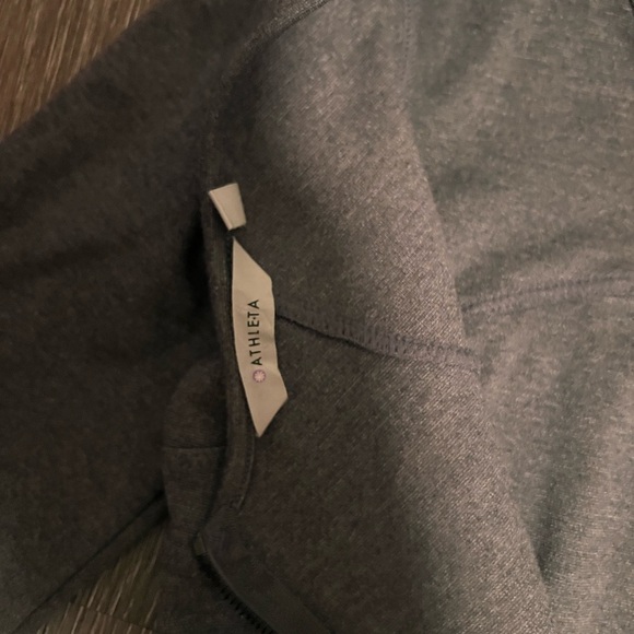 Athleta Gray Sheath Dress 3/4 Sleeve Crew Neck - Picture 9 of 10